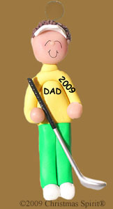Male golf ornament